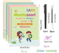 Set 4 cuadernos Mágicos Montessori+10REP